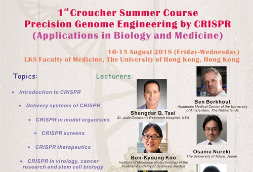 First Croucher Summer Course In Precision Genome Engineering By CRISPR: Course Program